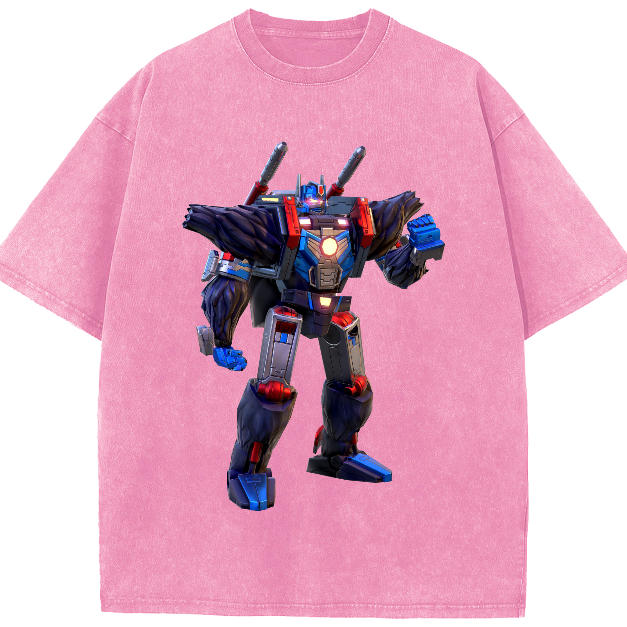 （画像用）  綿100% ヴィンテージ風 半袖Tシャツ（フロントプリント）